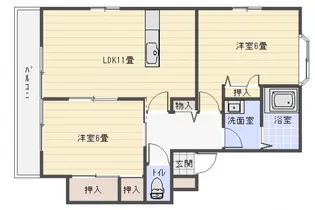 アセント古市【102号室号室】の間取り