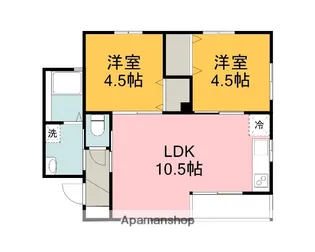 広島県広島市安佐南区伴東2丁目【アパート】の間取り