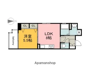 広島県広島市中区千田町1丁目【マンション】の間取り