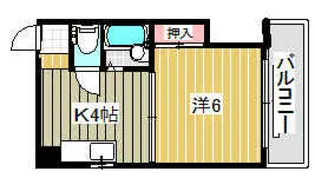 中本ビル【504号室号室】の間取り