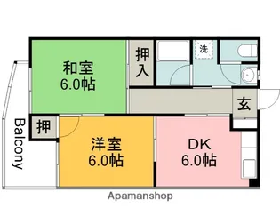ヴィラブランシュ牛田【4階】の間取り