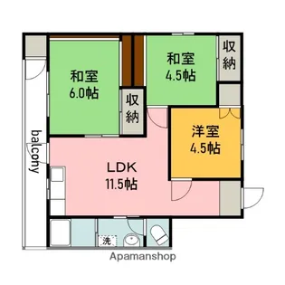 サンフラッツ【3階】の間取り