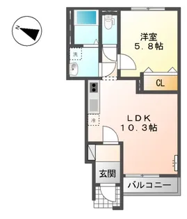 パステルコート【1階】の間取り