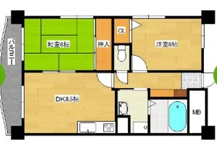 ルミエールクマダ【303号室号室】の間取り