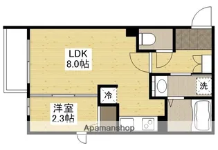 月光南観音六番館【3階】の間取り