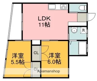 沖田ビル【4階】の間取り