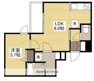 月光南観音八番館【2階】の間取り