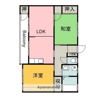 コーポ為広【3階】の間取り