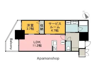 MerryGate東白島【2階】の間取り
