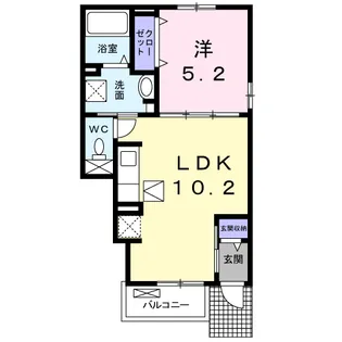 カルムガーデン【1階】の間取り
