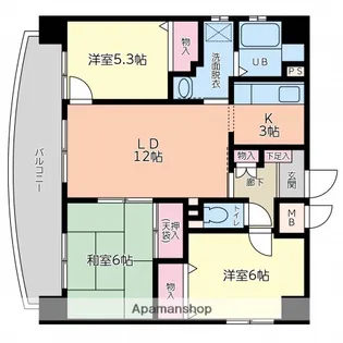 ユアコート横川【2階】の間取り