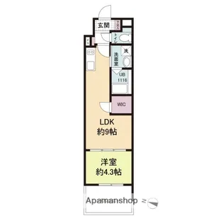 アーバイン比治山【11階】の間取り