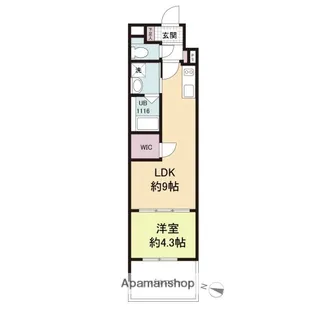 アーバイン比治山 旧ヴィラ博丈比治山【11階】の間取り