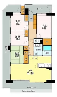 広島県広島市南区宇品西2丁目【マンション】の間取り