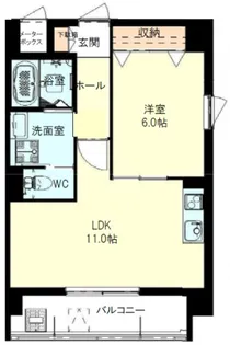 BRILLIANT COURT KUBOI【501号室号室】の間取り