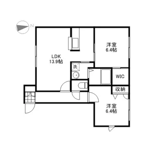 広島県広島市東区戸坂新町1丁目【アパート】の間取り
