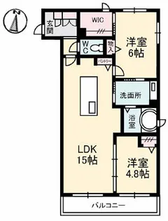 ファンコート東青崎【0201号室】の間取り