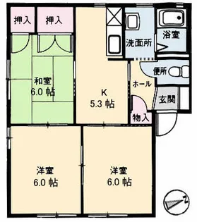 ブルックナー洋光台【0101号室】の間取り
