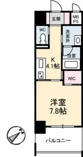 ヴィラシオン段原南【8階】の間取り