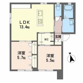 メゾンブリエ Ⅱ【1階】の間取り