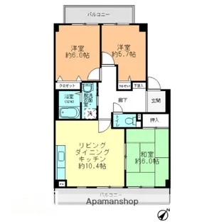 フォブール片桐【2階】の間取り