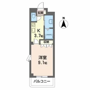アセント西原【2階】の間取り