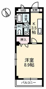 みかげマンション【0401号室】の間取り