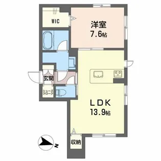 サニーウエスト【1階】の間取り