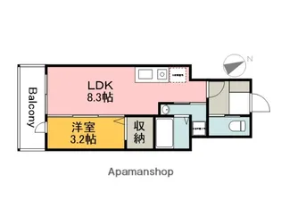 エトワール舟入中町【1階】の間取り