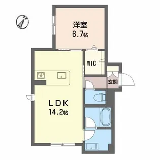ソレイユ ルヴァン牛田【1階】の間取り