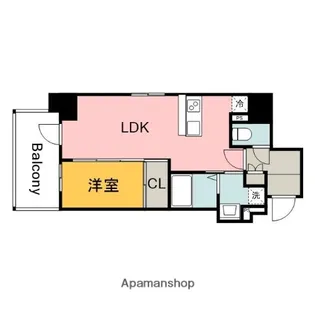 LaSante舟入本町【11階】の間取り