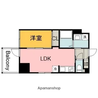 LASANTE舟入本町(旧S−RESIDENCE舟入本町)【2階】の間取り