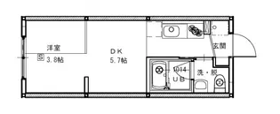 ニホコーポラスⅢ【206号室号室】の間取り