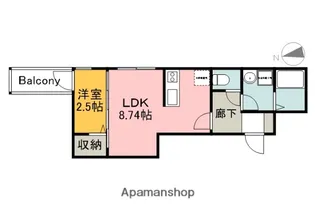 セブンプロート船越南【1階】の間取り