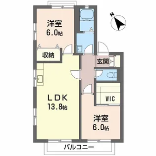 ボービラージュ中山台 A棟【0202号室】の間取り