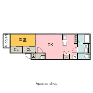 DELICA祇園新橋北【1階】の間取り