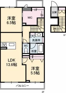 ラ・コリーナ【2階】の間取り