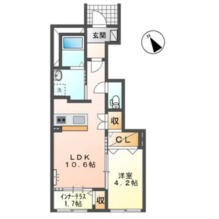 アンビエンテ川内【1階】の間取り
