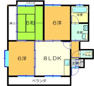 サンハイツ アキ【202号室号室】の間取り
