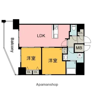 S−RESIDENCE国泰寺町一丁目【17階】の間取り