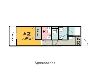 リフレスロイヤルシティー5【1階】の間取り