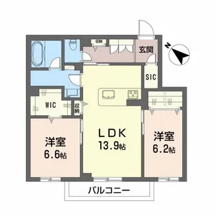 グランエス長束【3階】の間取り