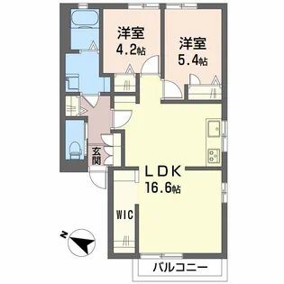 ボービラージュ中山台 C棟【0202号室】の間取り