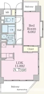 翠ガーデンビル【5階】の間取り