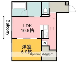 D−ROOM中筋Ⅱ【1階】の間取り