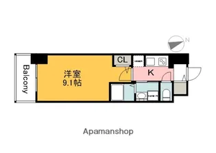 S-RESIDENCE広島駅clarity【7階】の間取り