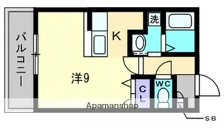広島県広島市中区堺町2丁目【マンション】の間取り