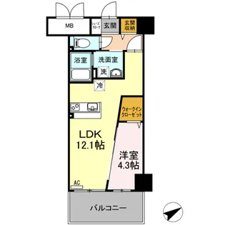 RYUO HILLS【4階】の間取り
