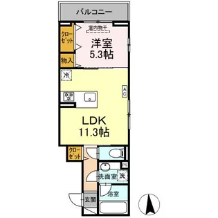 OLIVE(オリーブ)【3階】の間取り