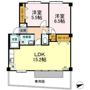 フォブールⅡ中村【103号室】の間取り